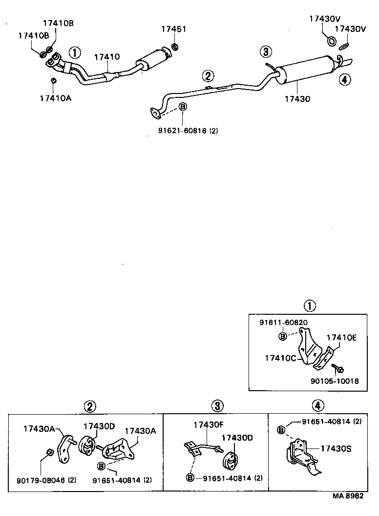17430-43300 PIPE ASSY, EXHAUST, TAIL product image