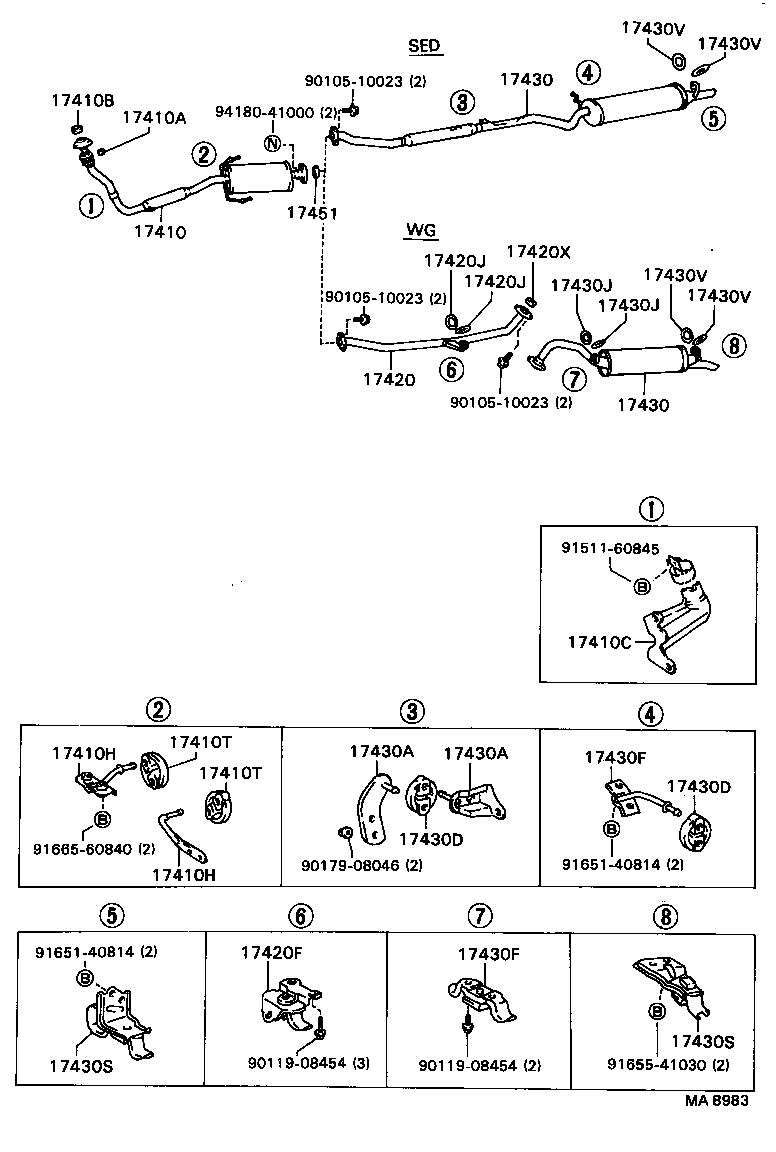 17430-43300 PIPE ASSY, EXHAUST, TAIL product image