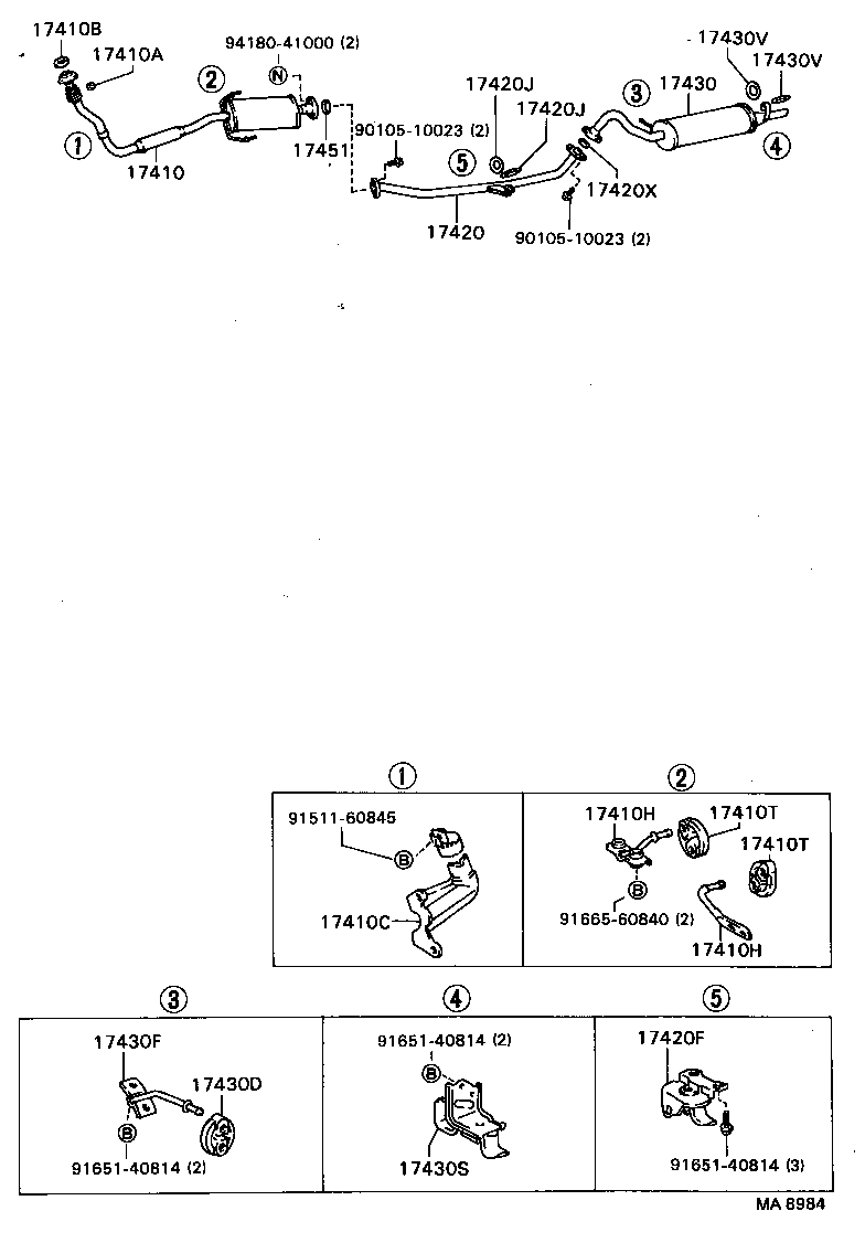17430-43300 PIPE ASSY, EXHAUST, TAIL product image