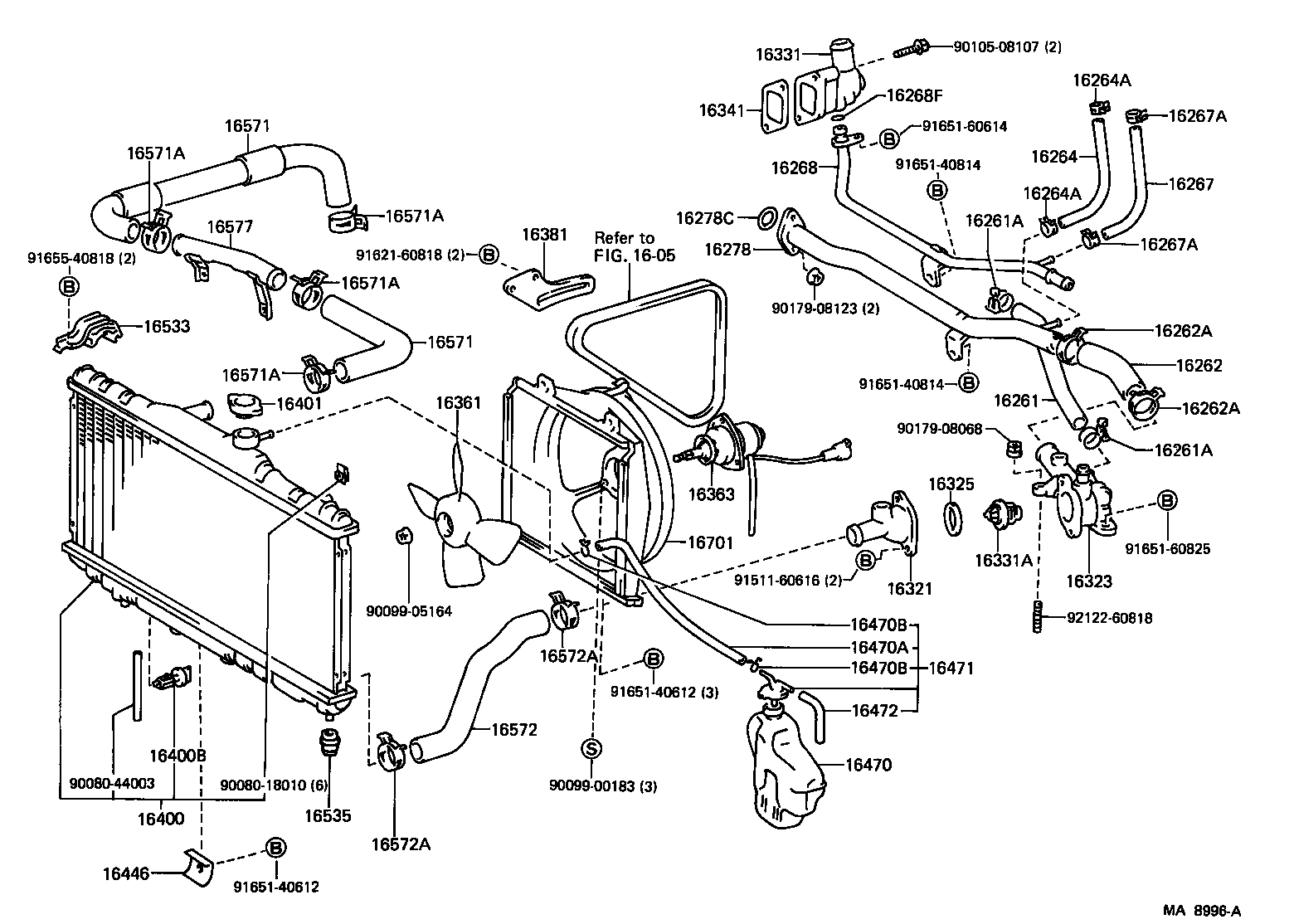 Toyota 90080-46035 CLAMP OR CLIP(FOR RADIATOR RESERVE TANK HOSE)