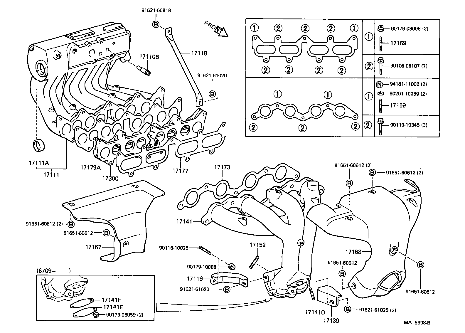 Toyota 17168-16020 INSULATOR, EXHAUST MANIFOLD HEAT, NO.2