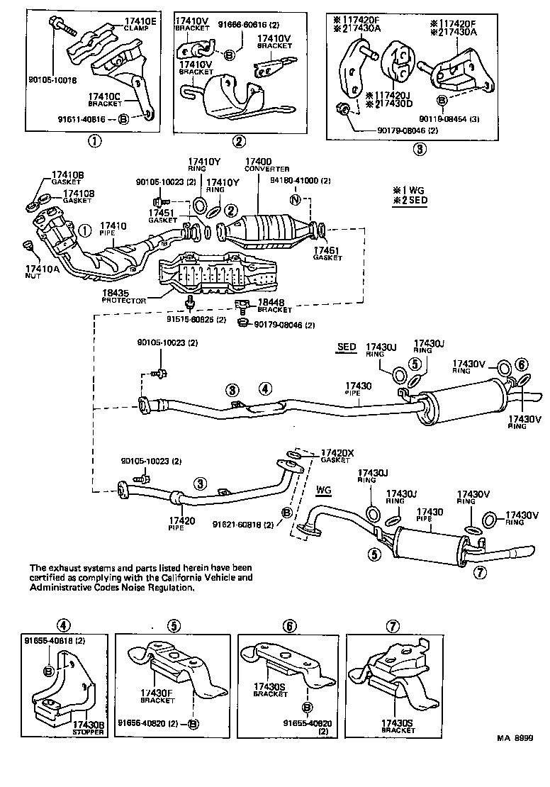 17430-43070 PIPE ASSY, EXHAUST, TAIL product image
