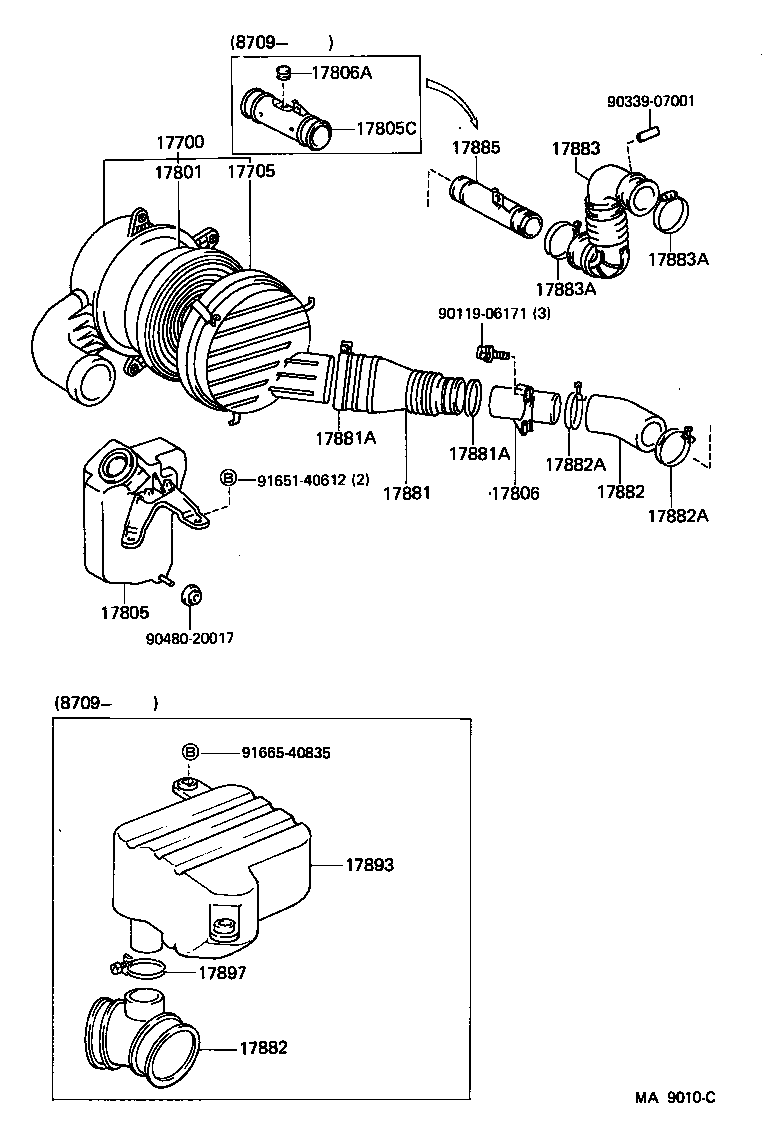 17700-15191 CLEANER ASSY, AIR product image