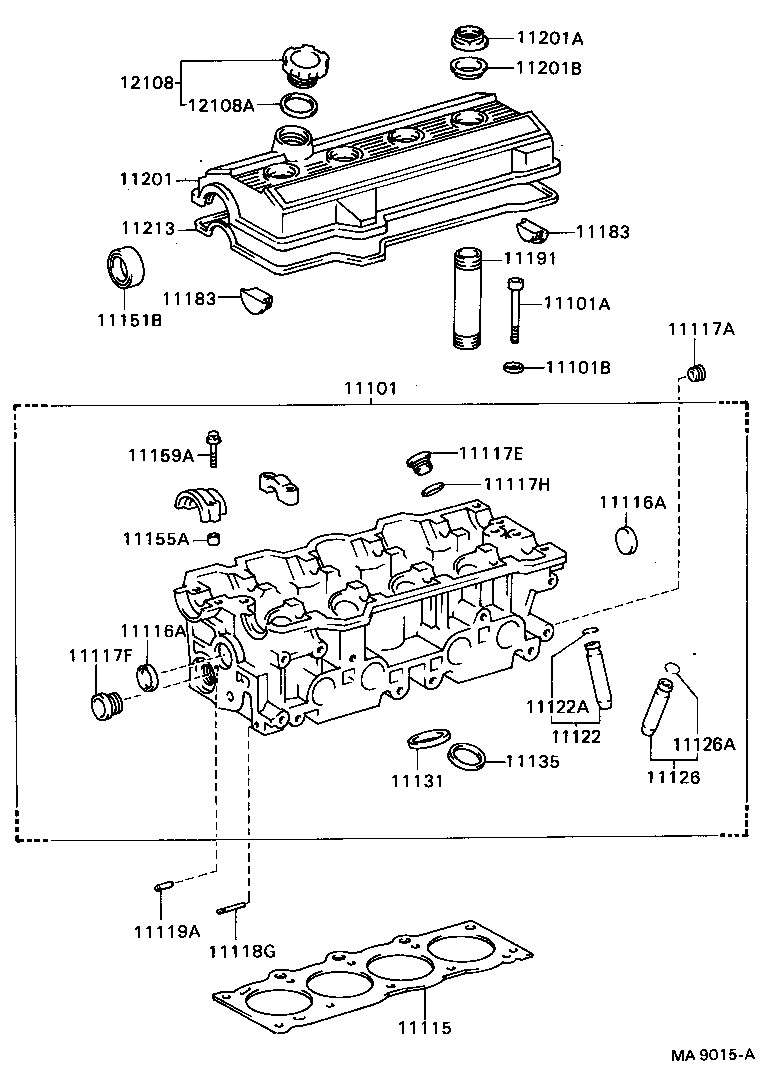 Toyota 12180-65010 CAP SUB-ASSY, OIL FILLER