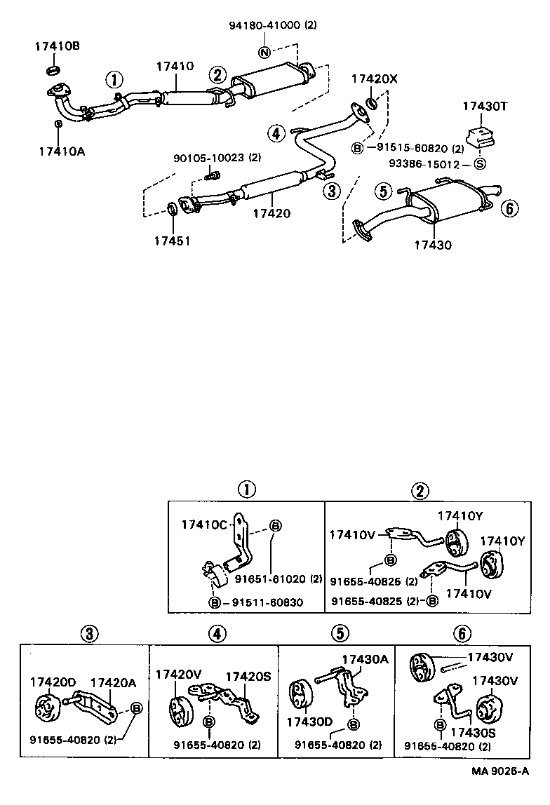 17565-63020 BOLT OR RING, EXHAUST TAIL PIPE (FOR FRONT) product image
