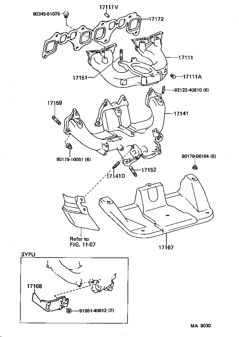 17118-88340 STAY, MANIFOLD product image