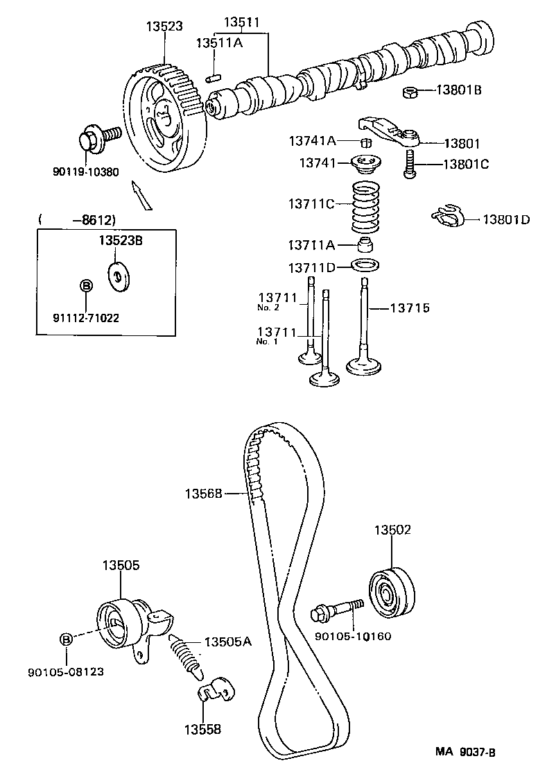 Toyota 13523-11010 GEAR OR SPROCKET, CAMSHAFT TIMING