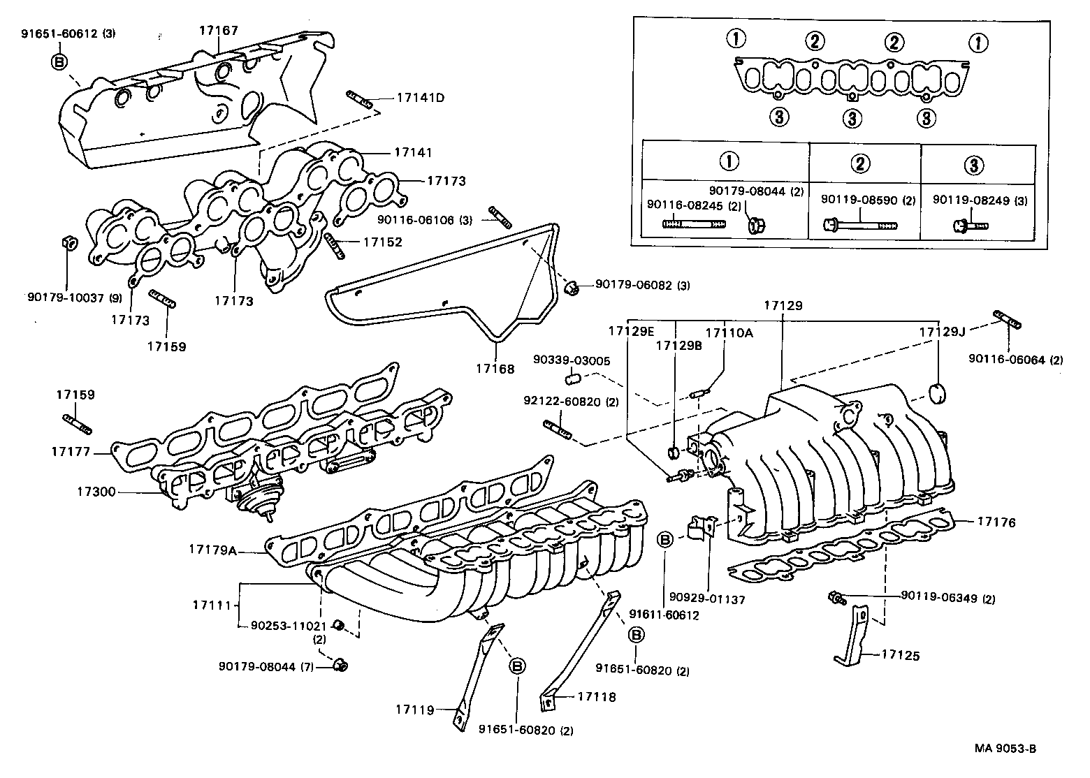 17111-88303 MANIFOLD, INTAKE product image