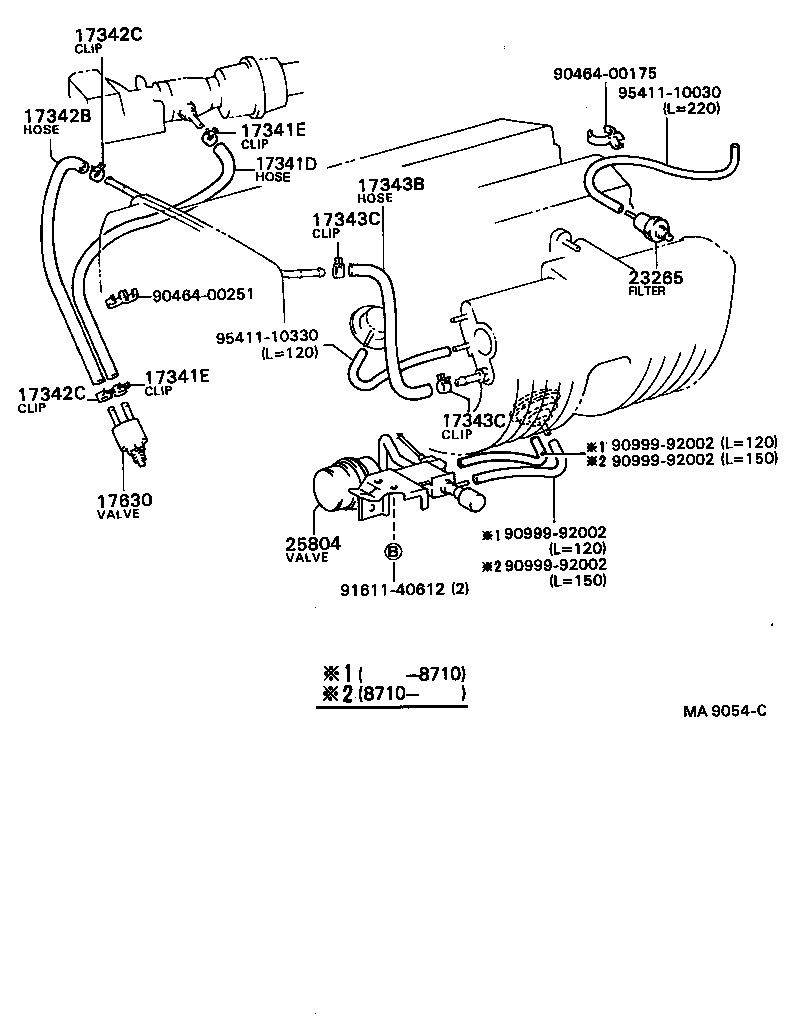 17341-70130 HOSE, NO.1(FOR IDLE-UP) product image