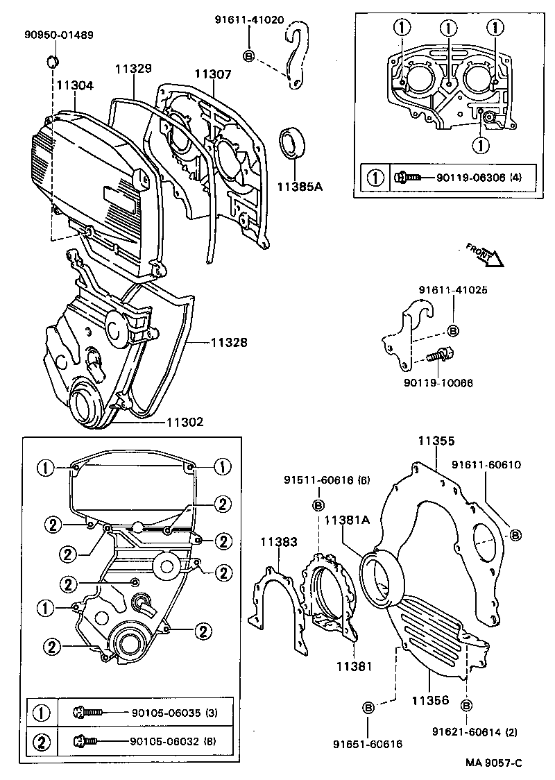 Toyota 11383-88380 GASKET, ENGINE REAR OIL SEAL RETAINER