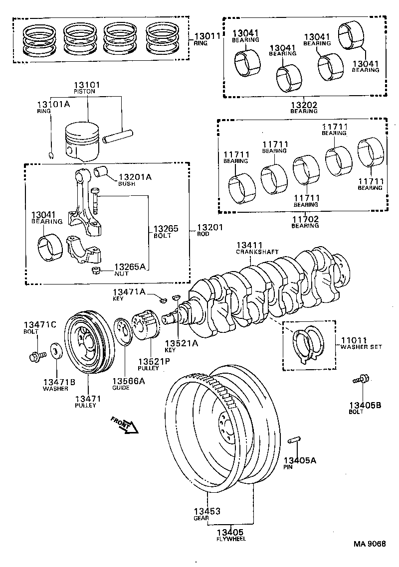 13103-62010 PISTON SUB-ASSY, W/PIN product image