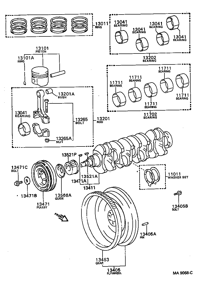 11701-62022 BEARING, CRANKSHAFT product image