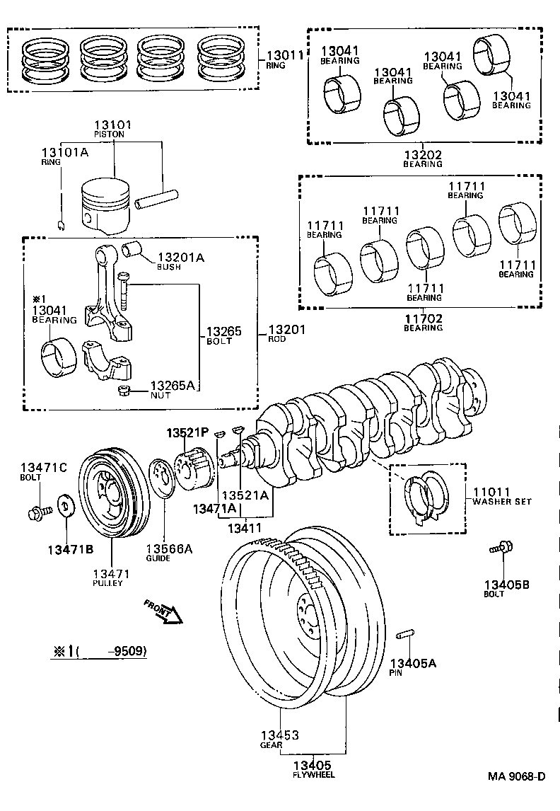 13103-64170 PISTON SUB-ASSY, W/PIN product image
