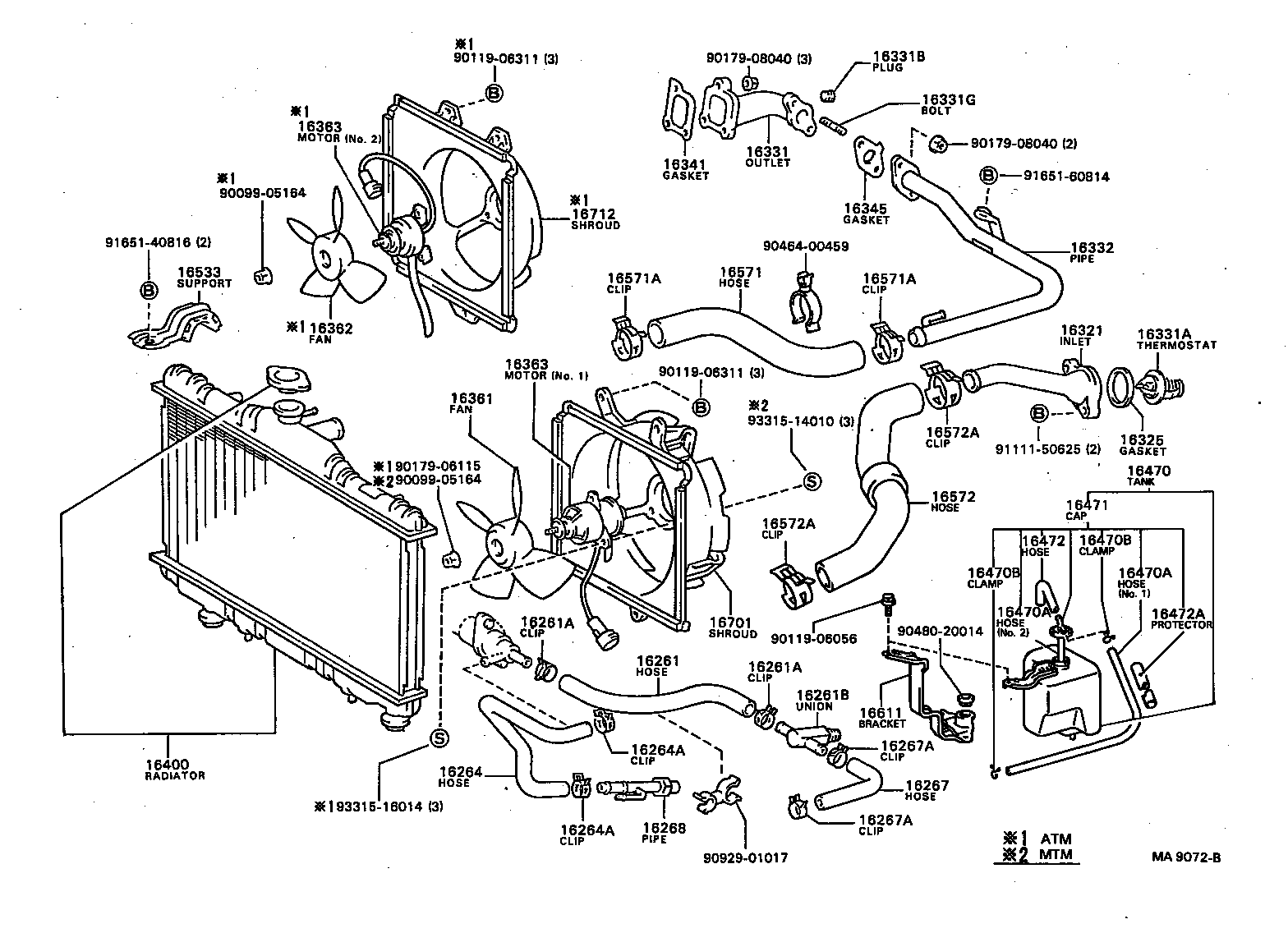 16264-62010 HOSE, WATER BY-PASS, NO.2 product image