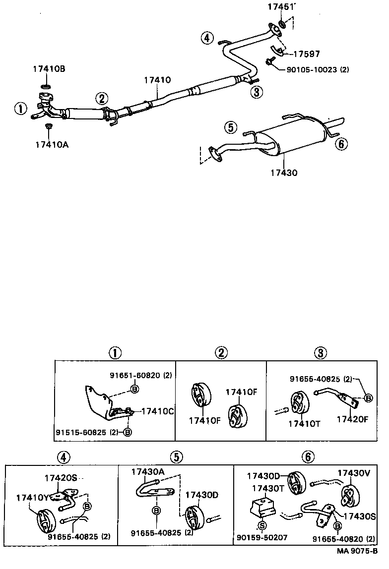 17430-62010 PIPE ASSY, EXHAUST, TAIL product image