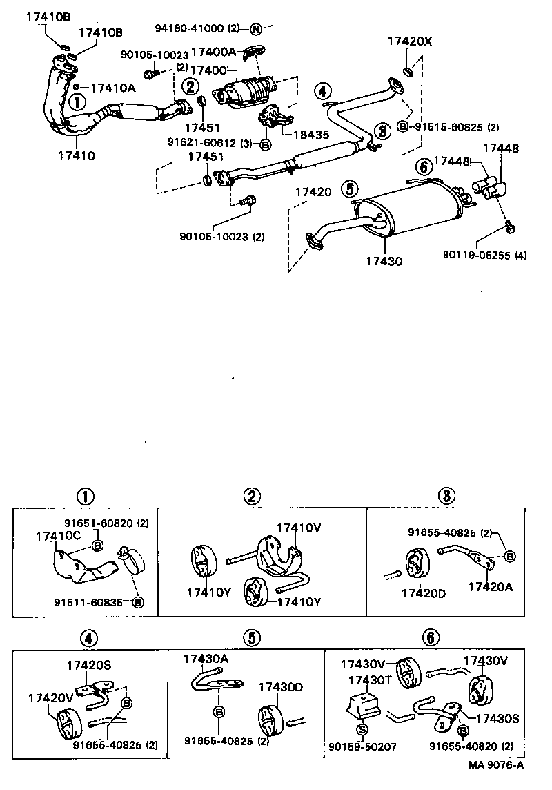 17430-62010 PIPE ASSY, EXHAUST, TAIL product image