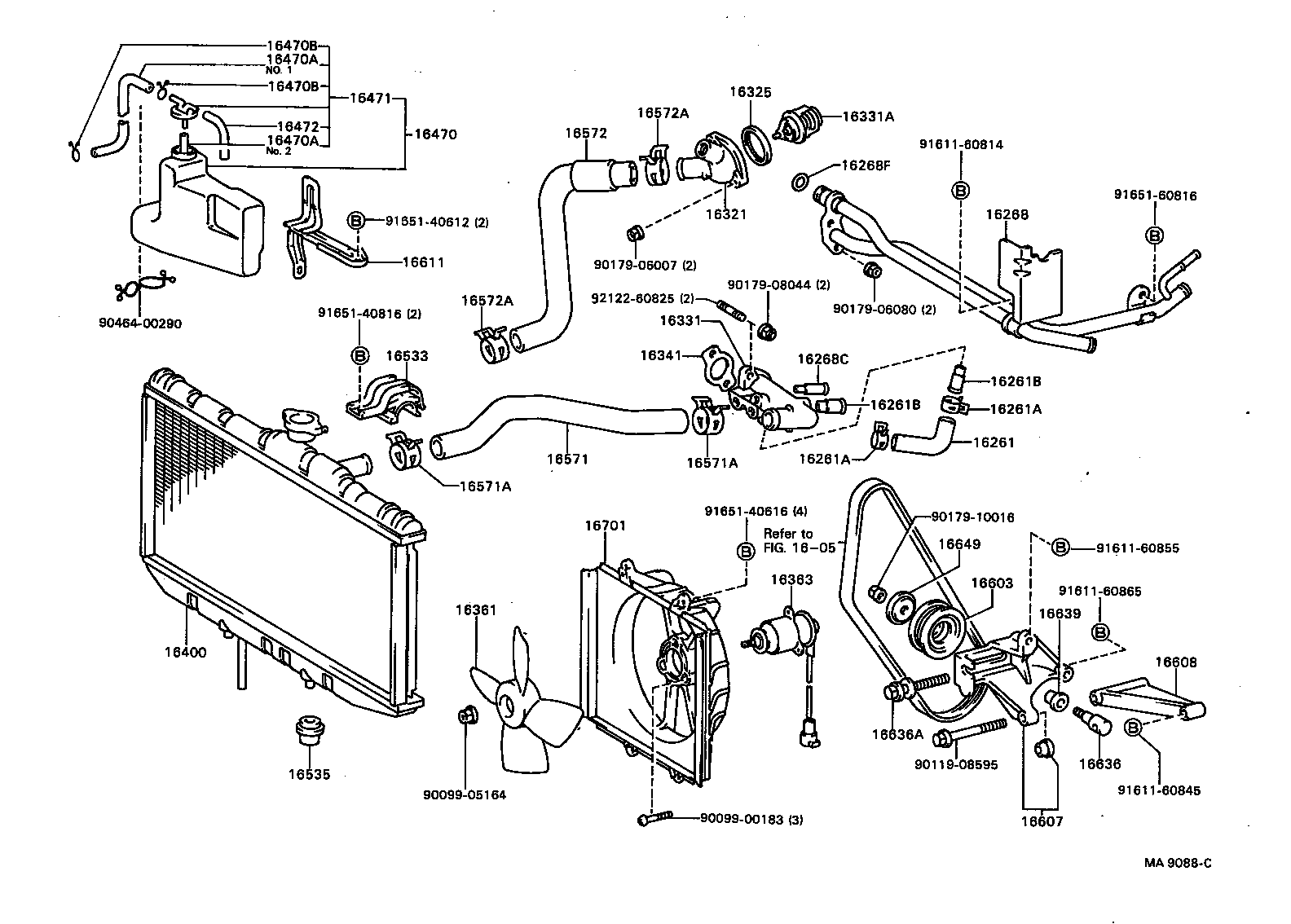 16264-62010 HOSE, WATER BY-PASS, NO.2 product image