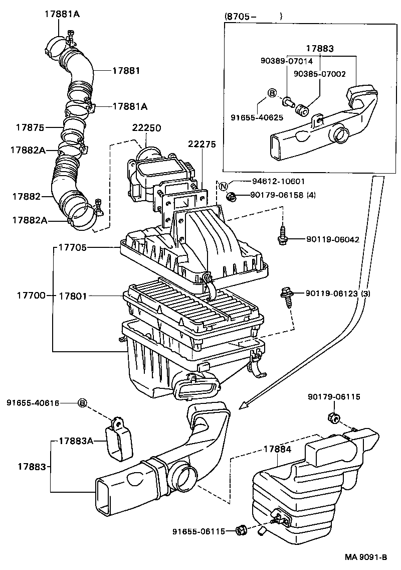 17705-62010 CAP SUB-ASSY, AIR CLEANER product image