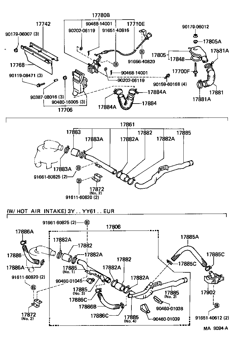 17705-54160 CAP SUB-ASSY, AIR CLEANER product image