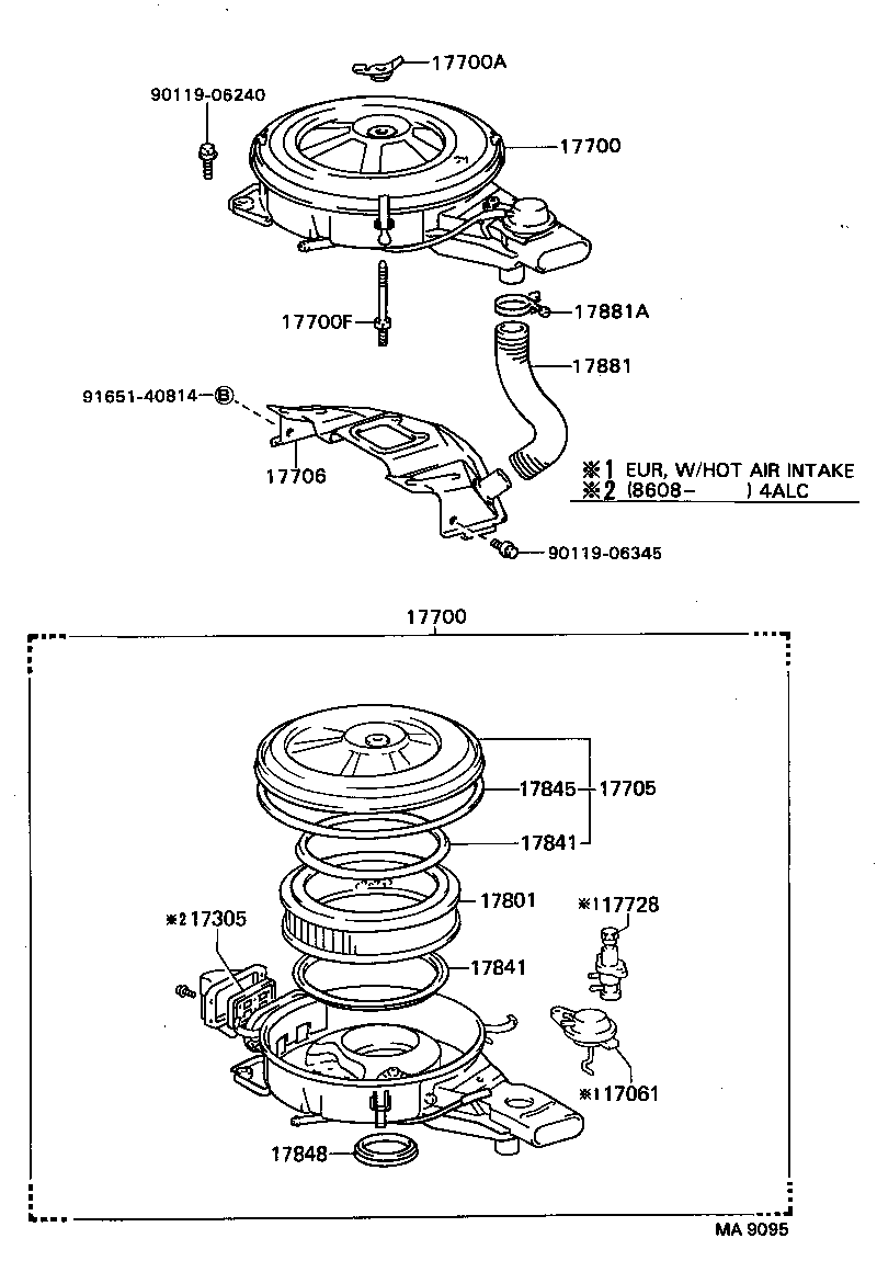 17700-63050 CLEANER ASSY, AIR product image