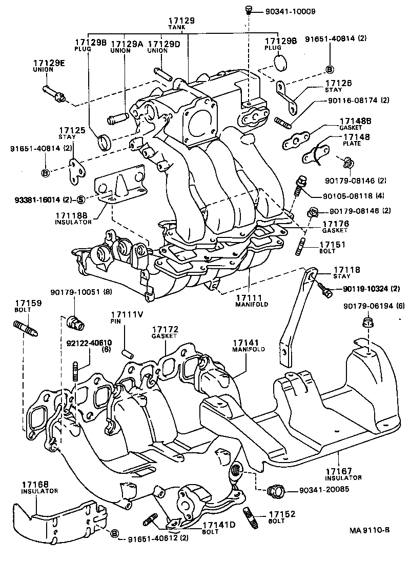 17101-35040 MANIFOLD, INTAKE product image