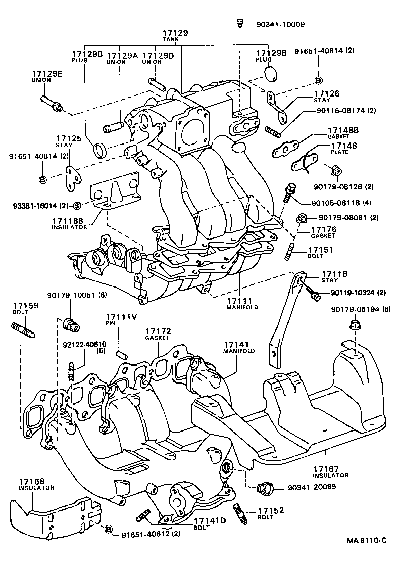 17111-35091 MANIFOLD, INTAKE product image
