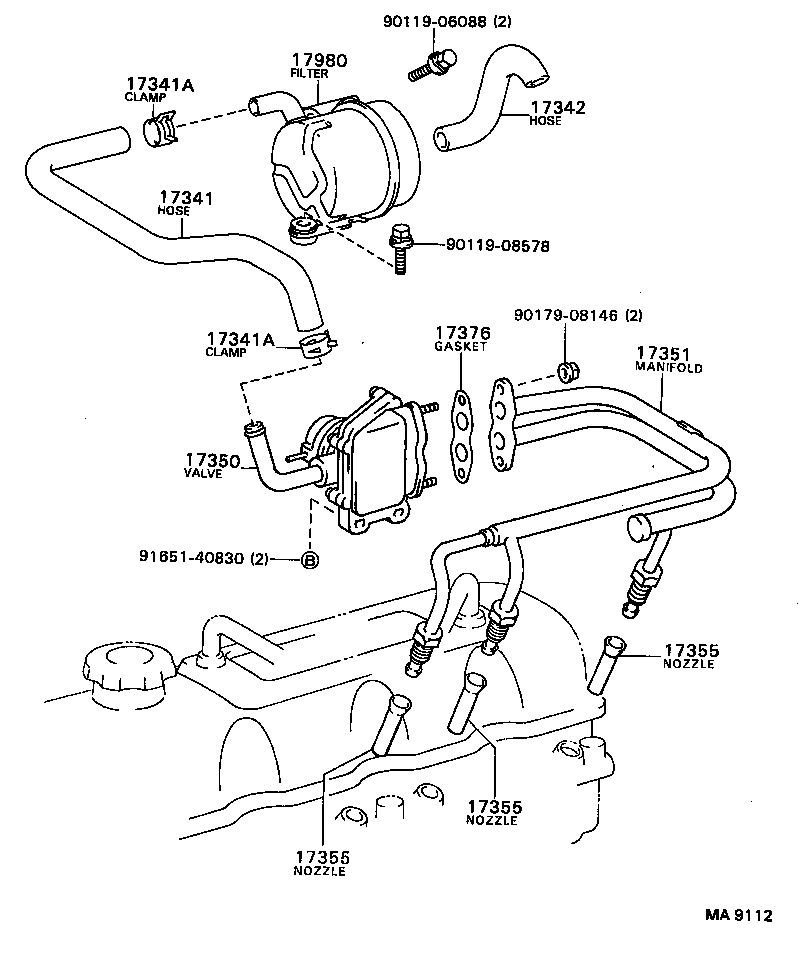 17301-35040 SILENCER SUB-ASSY, AIR SUCTION product image