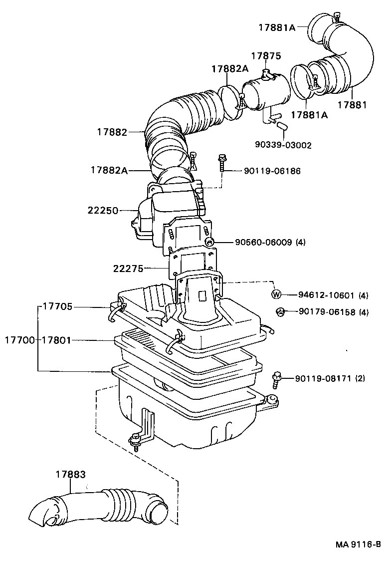 17700-71050 CLEANER ASSY, AIR product image