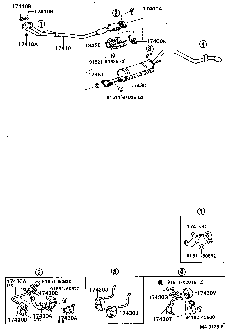 17430-54780 PIPE ASSY, EXHAUST, TAIL product image
