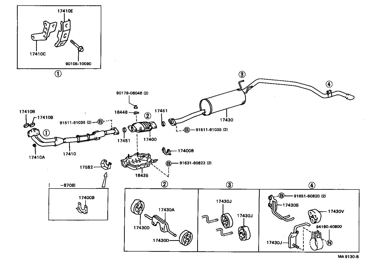 17430-54830 PIPE ASSY, EXHAUST, TAIL product image