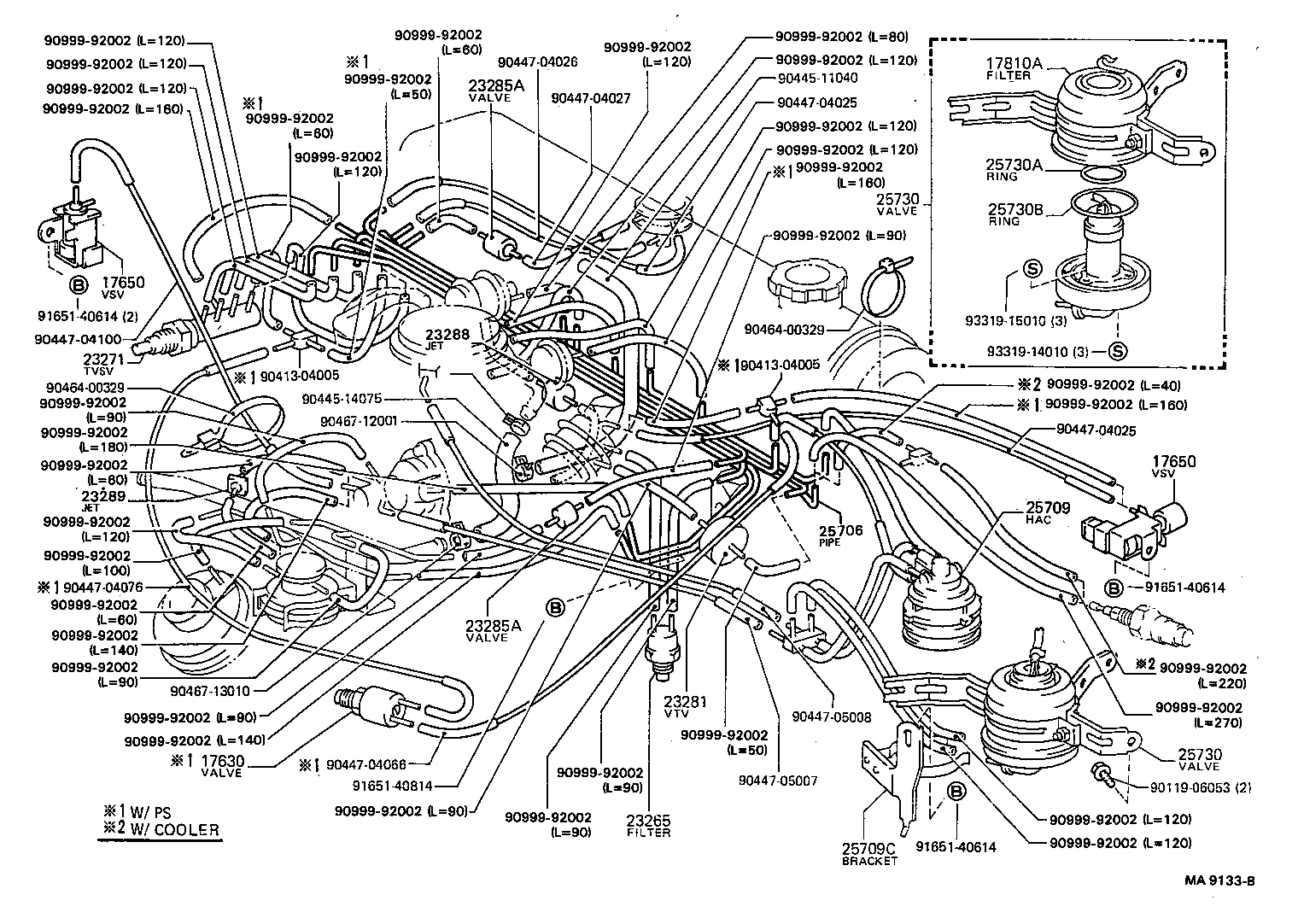 25706-16121 PIPE SUB-ASSY, VACUUM TRANSMITTING, NO.1 product image