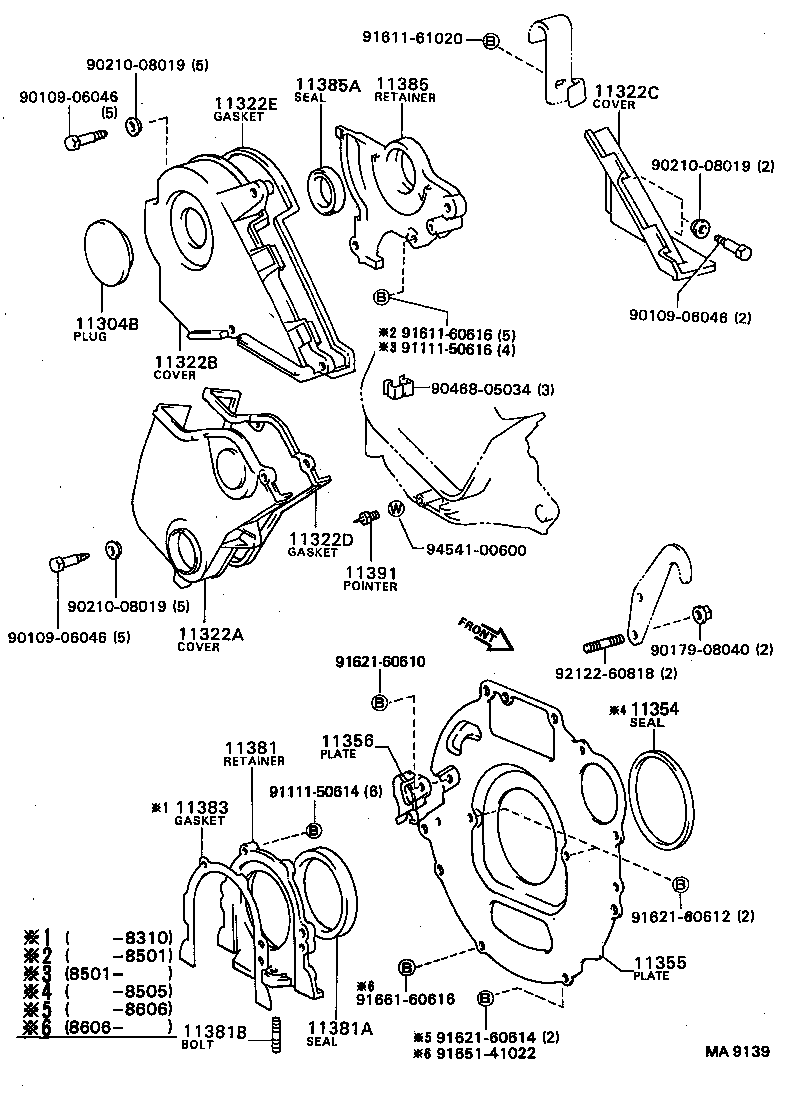 90950-05148 PLUG, HOLE(FOR REAR END PLATE) product image