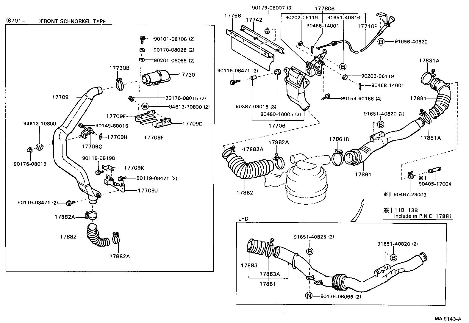 17807-56011 PLATE SUB-ASSY, AIR CLEANER FILTER SET product image