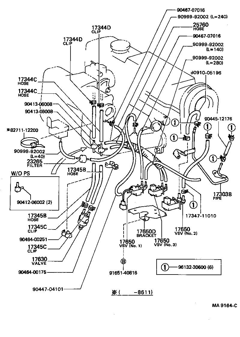 25861-55010 BRACKET, VACUUM SWITCHING VALVE product image