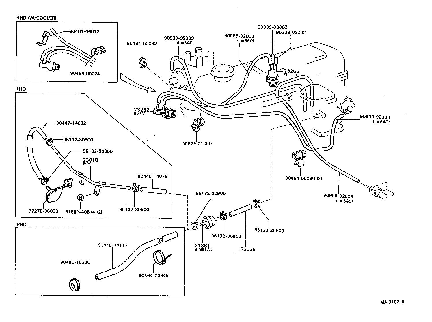 21999-44010 BRACKET, VACUUM SWITCHING VALVE product image