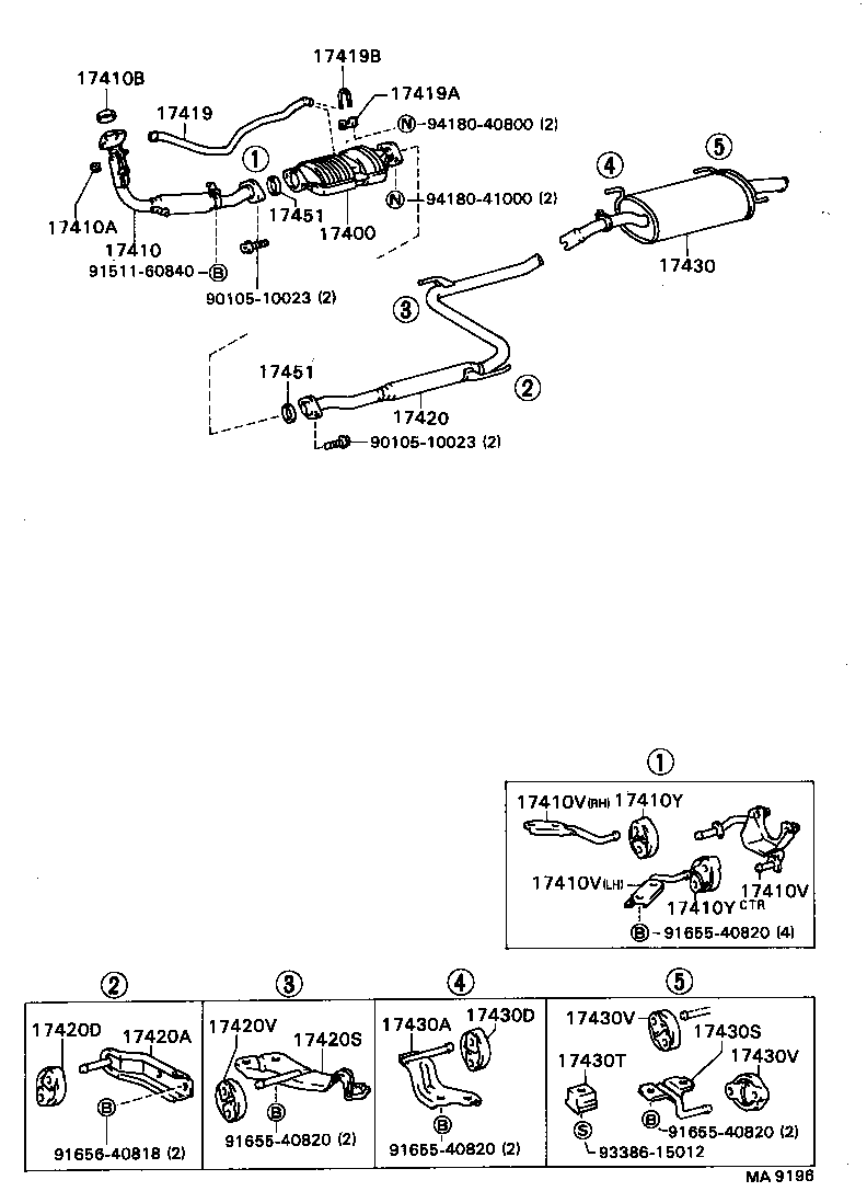 17505-64030 BOLT OR RING, EXHAUST PIPE FRONT (FOR FRONT) product image