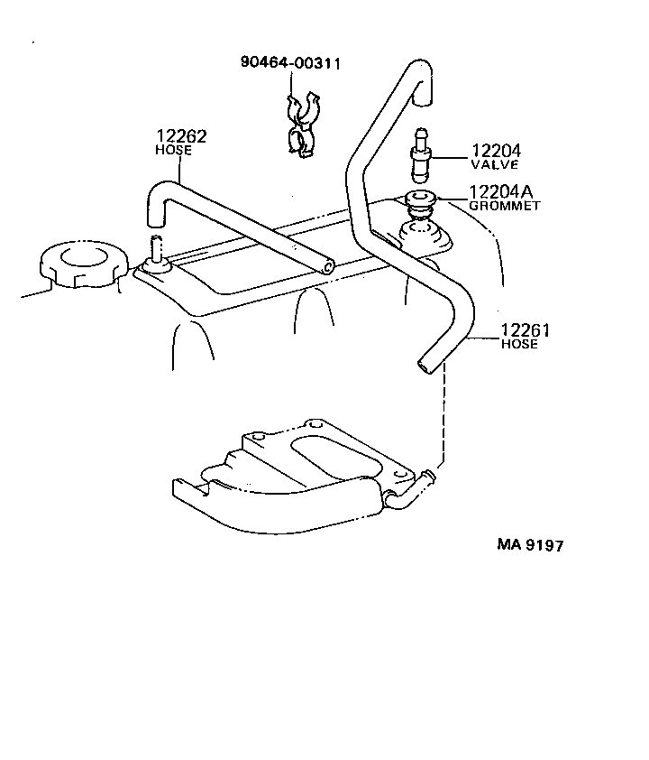 12201-44031 TUBE SUB-ASSY, VENTILATION product image