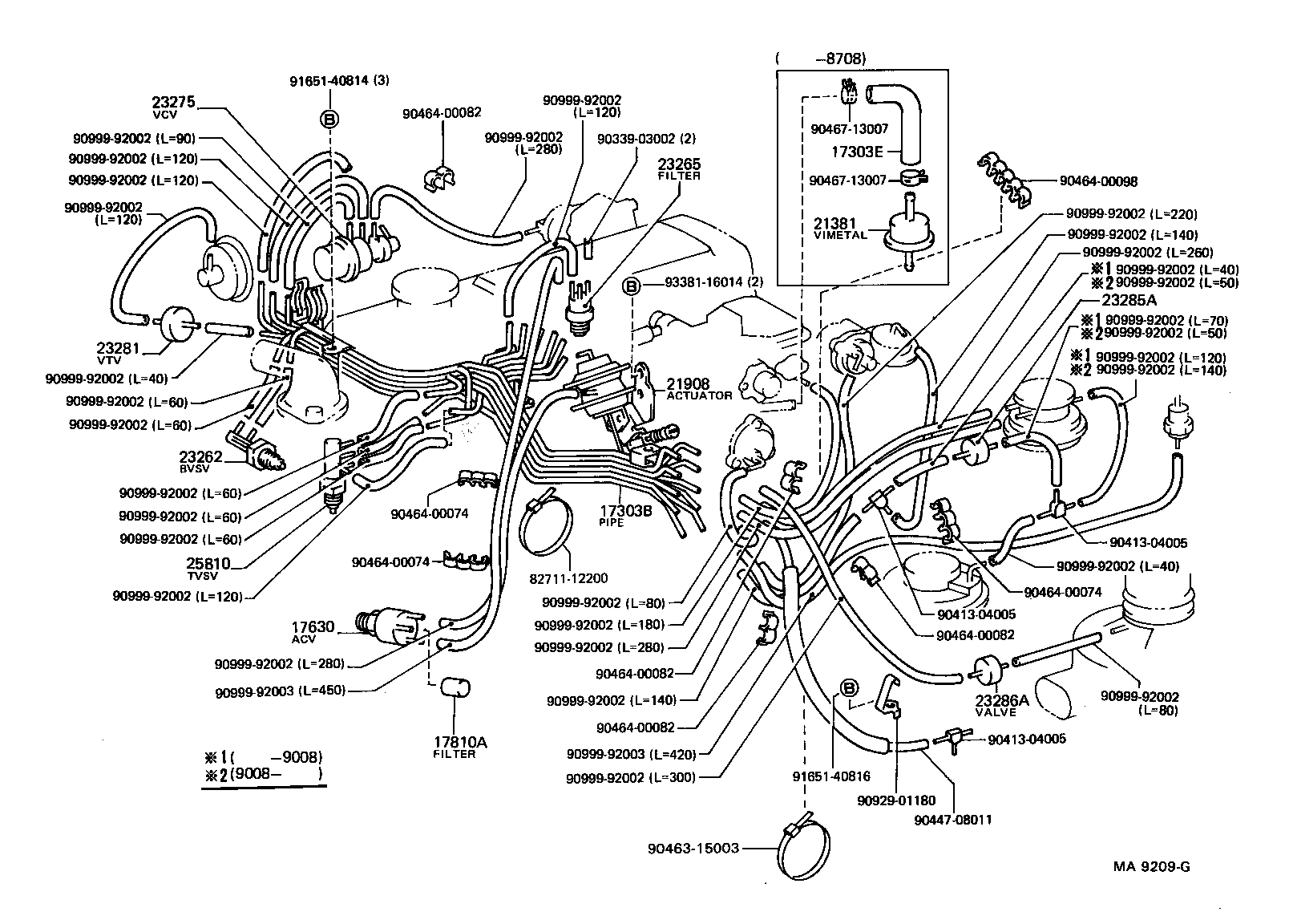 17341-72101 HOSE, NO.1(FOR AIR INJECTION SYSTEM) product image