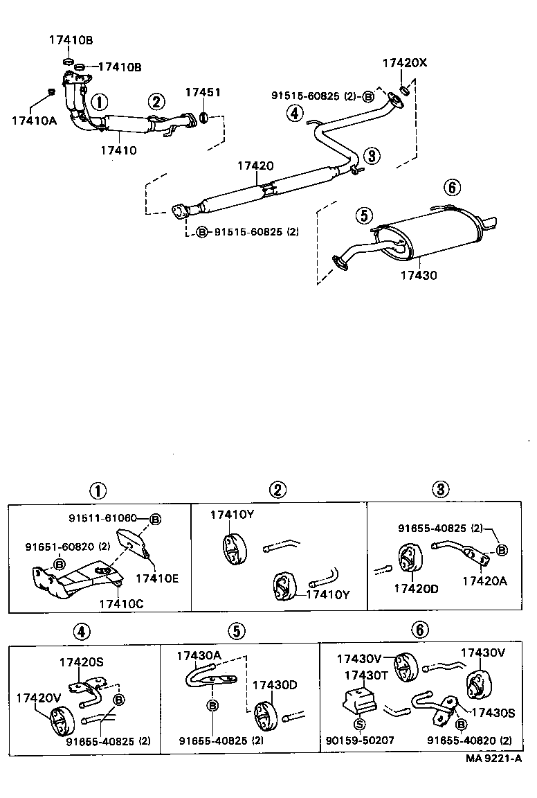 17430-64400 PIPE ASSY, EXHAUST, TAIL product image
