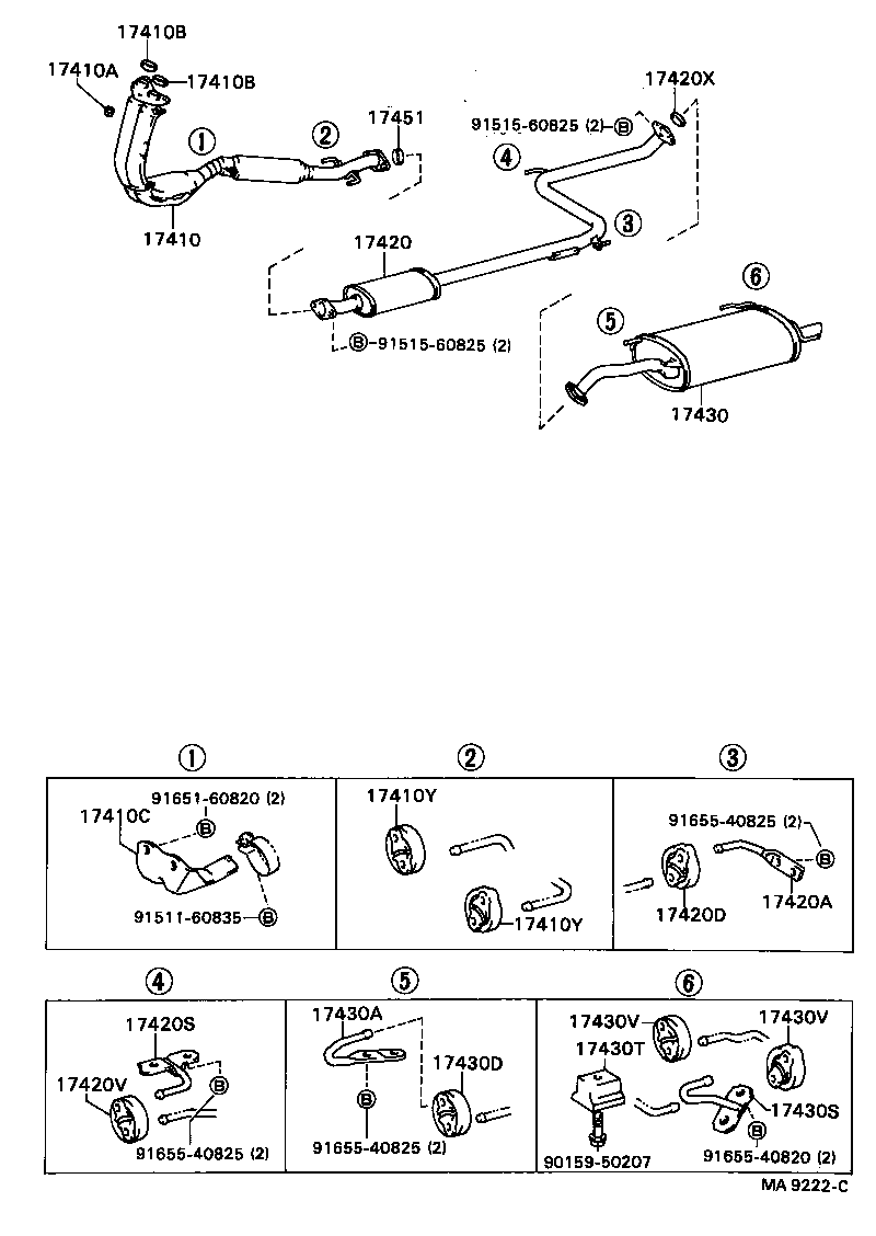 17430-64400 PIPE ASSY, EXHAUST, TAIL product image