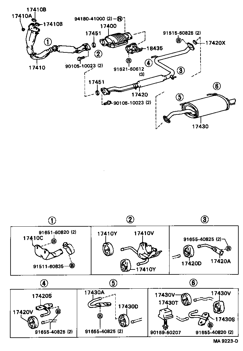 17430-64400 PIPE ASSY, EXHAUST, TAIL product image