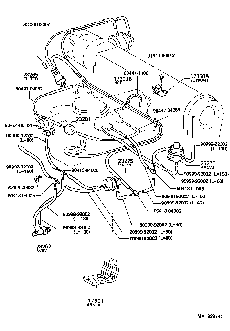 17303-11051 PIPE SUB-ASSY, AIR, NO.1 product image