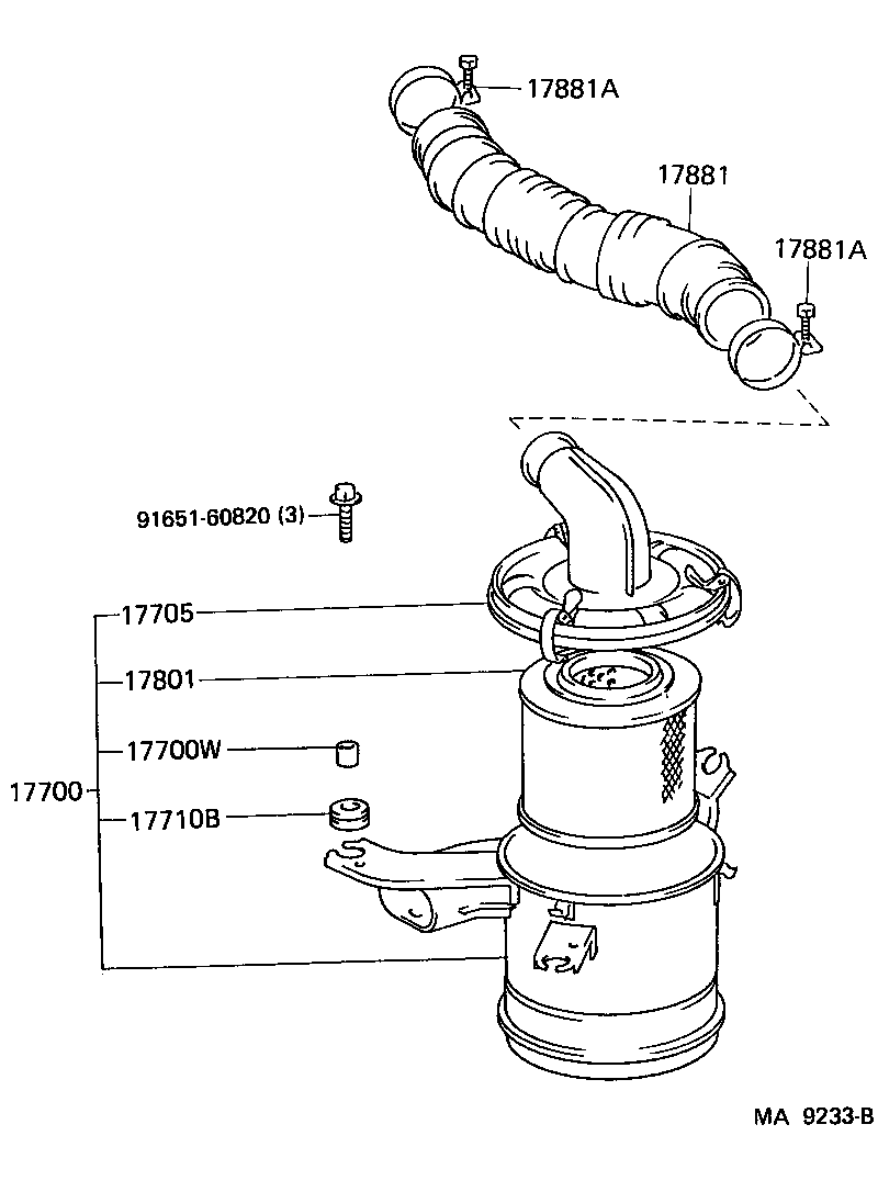 17700-72260 CLEANER ASSY, AIR product image