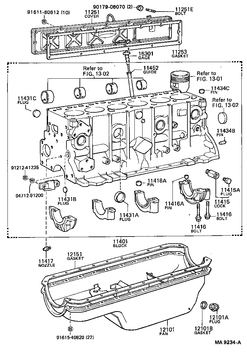 11401-39485 BLOCK SUB-ASSY, CYLINDER product image