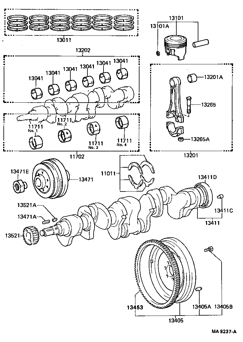 88451-36100 PULLEY, CRANKSHAFT, NO.2 product image