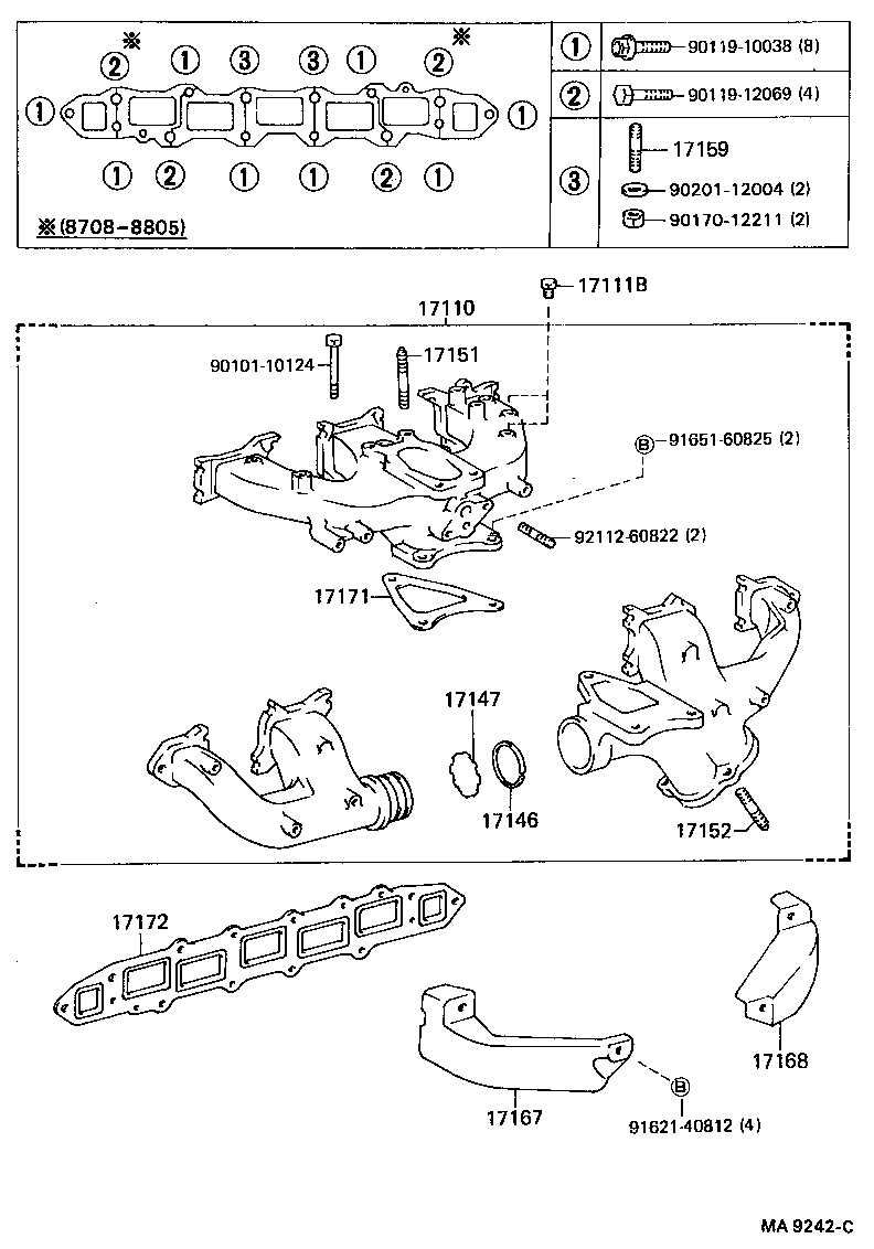 17111-68041 MANIFOLD, INTAKE product image