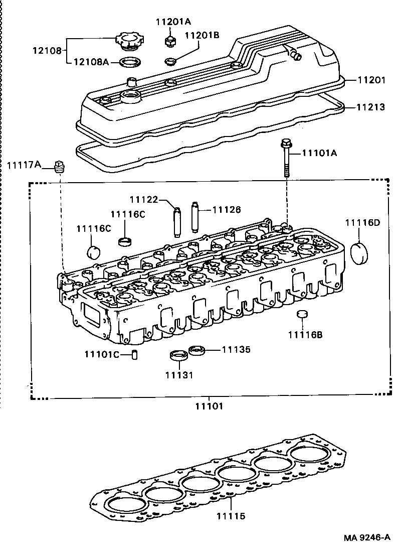 11101-35040 HEAD SUB-ASSY, CYLINDER product image