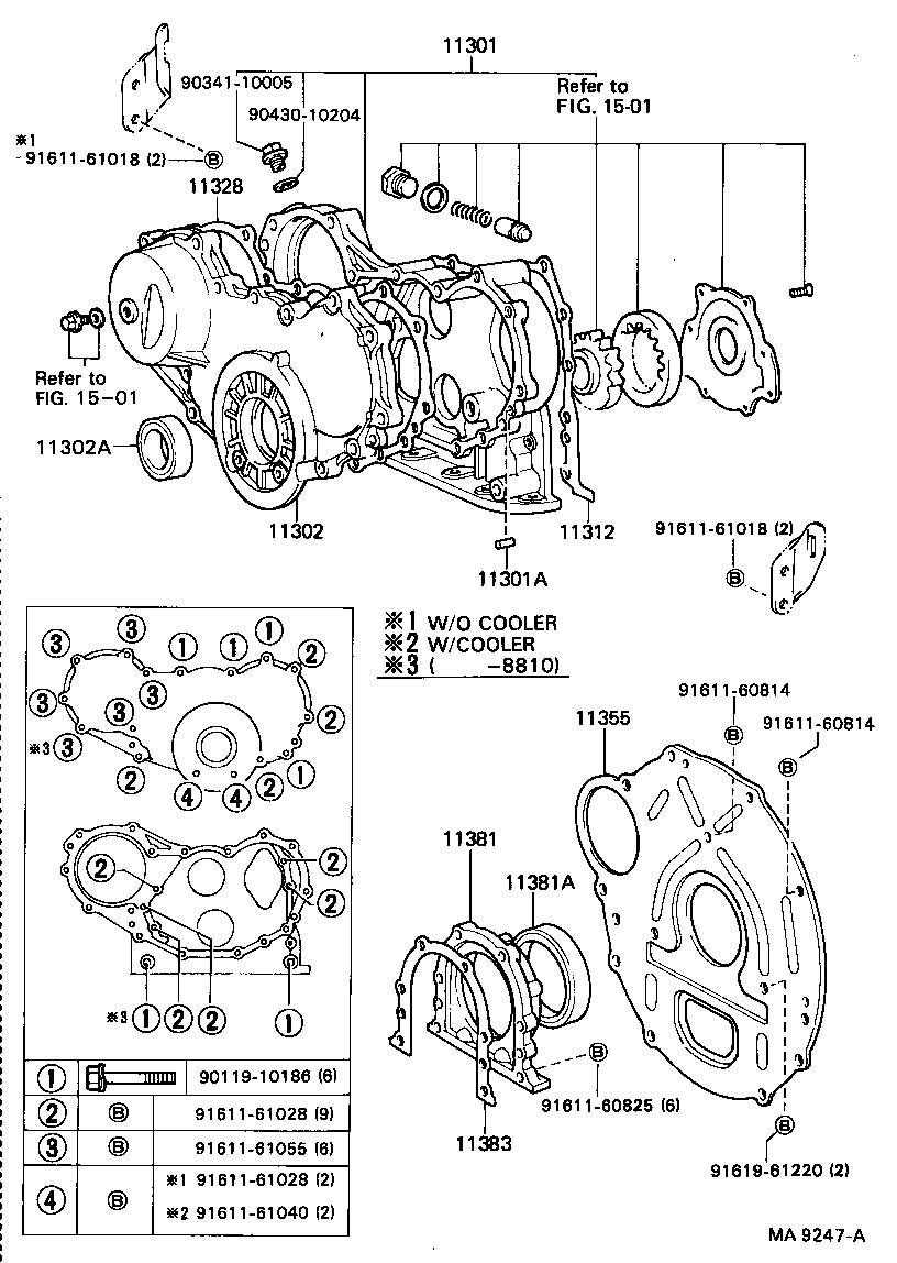 11361-61010 COVER, FLYWHEEL HOUSING UNDER product image