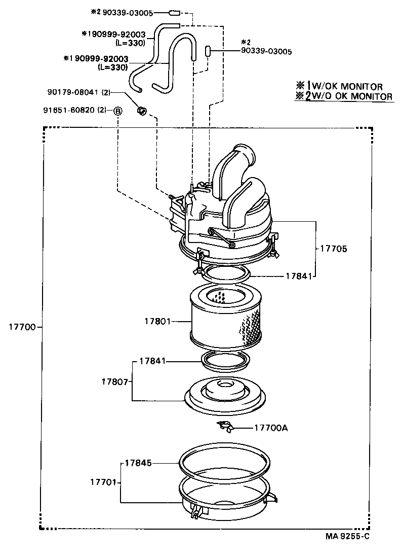 17700-58190 CLEANER ASSY, AIR product image