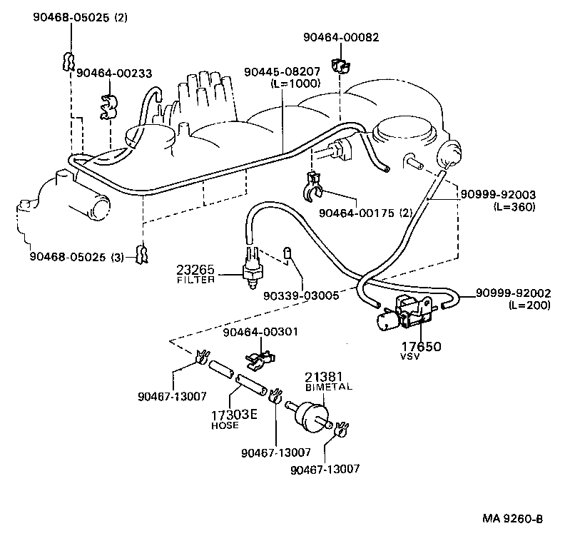 77759-36030 HOSE, NO.1(FOR AIR PIPE) product image